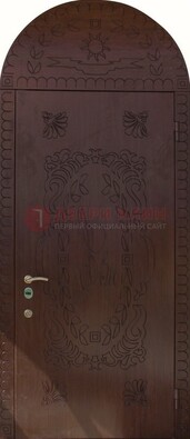 Железная арочная дверь с рисунком ДА-1 для аптеки в Краснознаменске