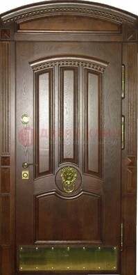 Хорошая стальная арочная дверь с декоративным элементом ДА-23 в Краснознаменске