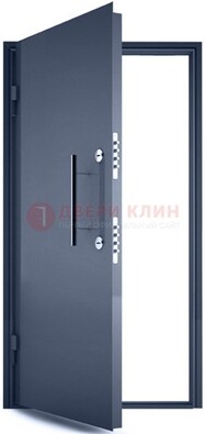 Черная металлическая бронированная дверь ДБ-1 в Краснознаменске
