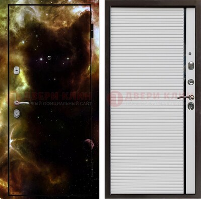 Стальная дверь с фотопечатью космоса ДФ-14 в Краснознаменске