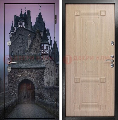Входная металлическая дверь с фотопечатью замка ДФ-38 в Краснознаменске