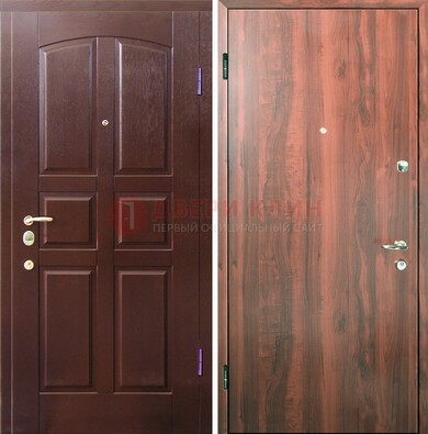 Офисная входная дверь с МДФ ламинат внутри ДМ-101 в Краснознаменске