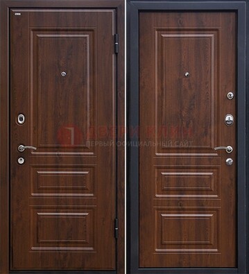 Темная металлическая дверь с МДФ ДМ-140 в Краснознаменске