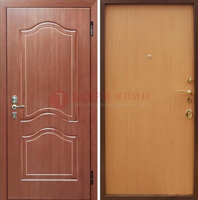Входная дверь отделанная МДФ и ламинатом внутри ДМ-159 в Краснознаменске