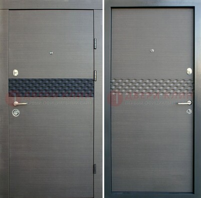 Темно-серая стальная дверь с МДФ ДМ-218 в Подольске