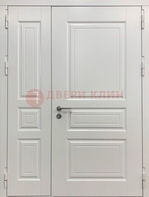 Полуторная светлая металлическая дверь с МДФ ДМ-336 в Краснознаменске