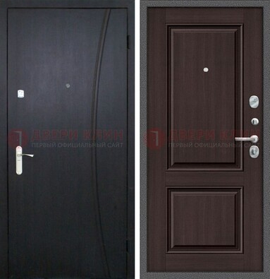 Темная стальная дверь с МДФ панелями ДМ-362 в Краснознаменске