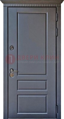 Тёмная входная дверь для коттеджа с МДФ ДМ-528 в Краснознаменске