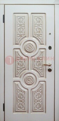 Уличная белая дверь для загородного дома с МДФ ДМ-529 в Краснознаменске