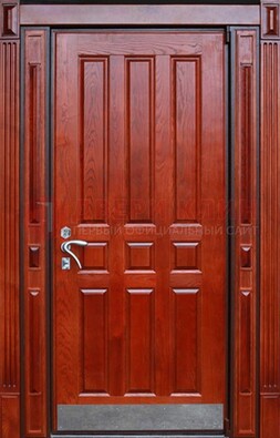 Красная входная дверь для улицы с МДФ ДМ-532 в Краснознаменске