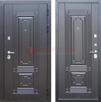 Декоративная серая металлическая дверь с МДФ ДМ-57 в Краснознаменске