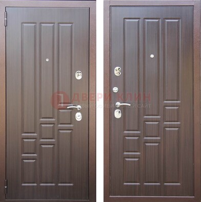 Теплая металлическая дверь с МДФ с двух сторон ДМ-80 в Краснознаменске