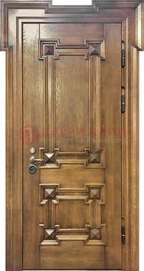 Филенчатая железная дверь с массивом дуба ДМД-56 в Краснознаменске