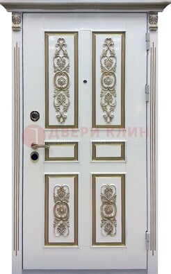 Входная дверь с массивом дуба в белом цвете ДМД-62 в Краснознаменске