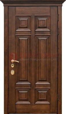 Филенчатая железная дверь с массивом дуба ДМД-68 в Краснознаменске