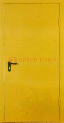 Желтая железная дверь с нитроэмалью ДН-5 в Краснознаменске