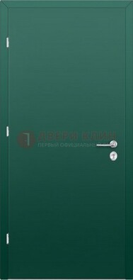 Зеленая стальная дверь с нитроэмалью ДН-6 в Краснознаменске