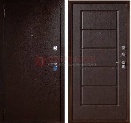 Темная входная дверь с порошковым окрасом ДП-113 в Краснознаменске