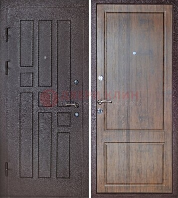 Темная входная дверь с порошковым покрытием МДФ внутри ДП-125 в Краснознаменске