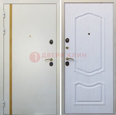 Белая входная дверь с порошковым напылением ДП-136 в Краснознаменске