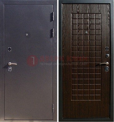 Серая металлическая дверь с порошковым напылением ДП-153 в Краснознаменске