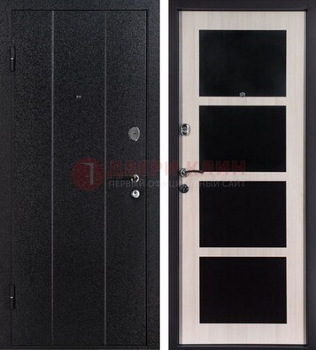 Черная металлическая дверь с порошковым напылением ДП-176 в Краснознаменске