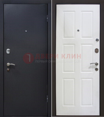 Черная металлическая дверь с порошковым покрытием ДП-193 в Краснознаменске
