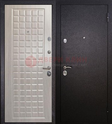 Черная входная дверь с порошковым покрытием ДП-206 в Краснознаменске