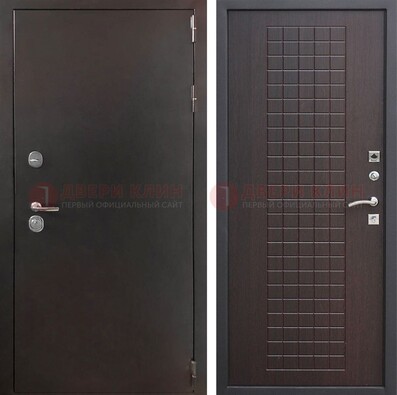 Черная железная дверь с порошковым покрытием ДП-222 в Краснознаменске