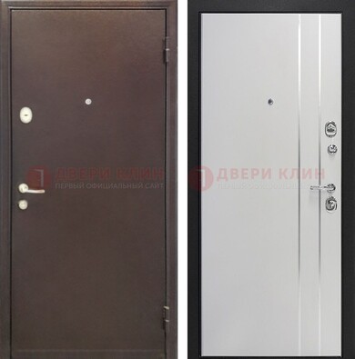 Входная дверь с порошковым покрытием с МДФ с молдингами ДП-232 в Краснознаменске