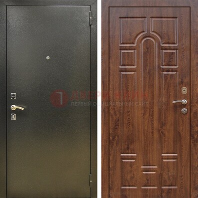 Металлическая дверь Темное серебро с порошковым покрытием и МДФ ДП-271 в Краснознаменске