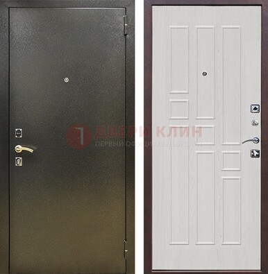 Входная дверь Темное серебро с порошковой отделкой и терморазрывом МДФ ДП-282 в Краснознаменске