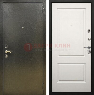 Металлическая темная дверь с порошковым напылением и классической МДФ ДП-298 в Краснознаменске