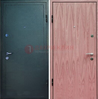 Черная входная дверь с порошковым покрытием ДП-32 в Краснознаменске