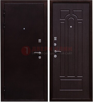 Черная стальная дверь с порошковым покрытием ДП-35 в Краснознаменске
