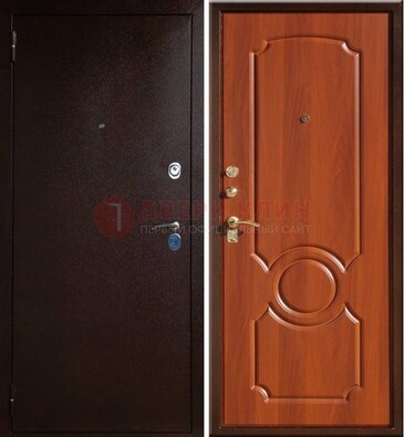 Темная железная дверь с порошковым напылением ДП-46 в Краснознаменске