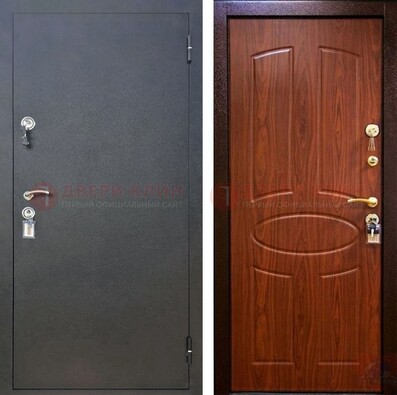 Темная металлическая дверь с порошковым напылением ДП-77 в Краснознаменске