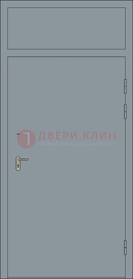 Серая техническая дверь ДПП-16 в Краснознаменске