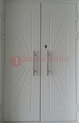 Парадная двухстворчатая дверь с фрезерованным МДФ ДПР-14 в Краснознаменске