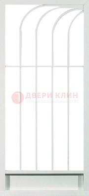 Белая металлическая решетчатая дверь ДР-17 в Краснознаменске