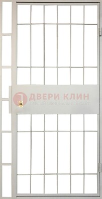 Железная решетчатая дверь в белом цвете ДР-19 в Краснознаменске
