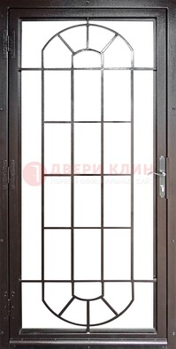 Темная металлическая решетчатая дверь ДР-22 в Краснознаменске
