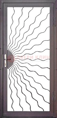 Коричневая железная решетчатая дверь ДР-8 в Краснознаменске