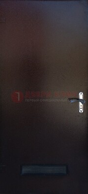 Черная железная техническая дверь ДТ-17 в Краснознаменске