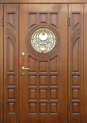 Металлическая филенчатая дверь с виноритом ДВТ-191 в Краснознаменске