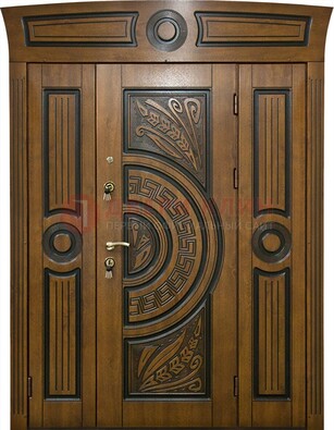 Парадная входная дверь с виноритом и узором ДВТ-194 в Краснознаменске