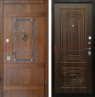 Темная стальная дверь с виноритом ДВТ-232 в Краснознаменске