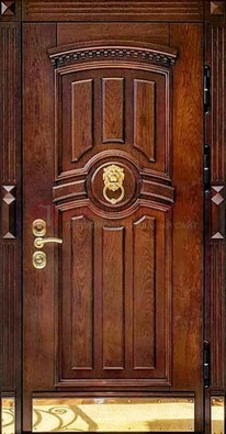 Входная дверь с виноритом в коричневом цвете ДВТ-236 в Краснознаменске