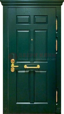 Классическая зеленая дверь с виноритом на улицу ДВТ-248 в Краснознаменске
