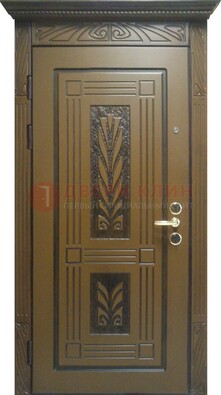 Металлическая дверь с виноритом и узором ДВТ-256 в Краснознаменске